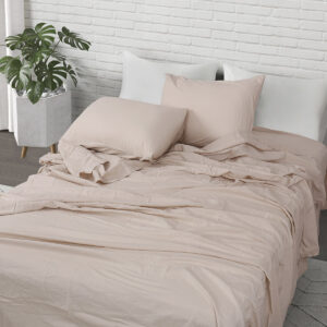 Σετ σεντόνια υπέρδιπλα Hilton Art 11151 240x280 Μπεζ Beauty Home