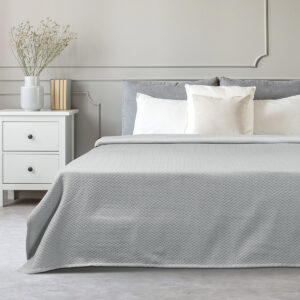Κουβέρτα King Size Stripe ζακάρ Art 11172 260x270 Γκρι Beauty Home