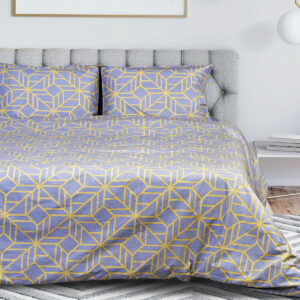 Σετ παπλωματοθήκη υπέρδιπλη Sharon Art 1961 230x250 Γκρι,Κίτρινο Beauty Home