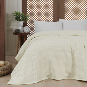 Πικέ μονή waffle Art 1990 Cream  170x240 Εκρού Beauty Home