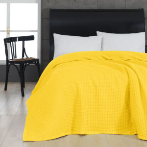 Πικέ μονή waffle Art 1990 Yellow  170x240 Κίτρινο Beauty Home