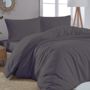 Παπλωματοθήκη μονή μονόχρωμη Art 1999 170x250 Καφέ Beauty Home