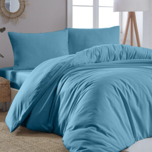 Παπλωματοθήκη υπέρδιπλη μονόχρωμη Art 1999 230x250 Πετρόλ Beauty Home