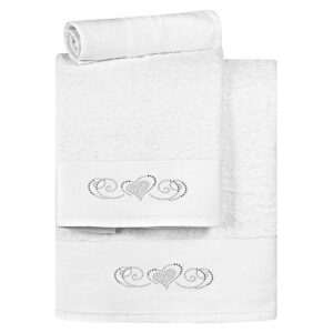 Σετ πετσέτες Art 3169  Σετ 3τμχ  Λευκό Beauty Home