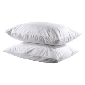 Ζεύγος ζέρσει αδιάβροχες προστατευτικές μαξιλαροθήκες 50x70 Λευκό Beauty Home