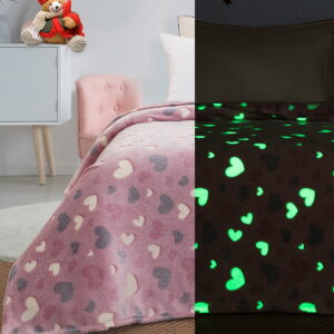 Κουβέρτα μονή φωσφορίζουσα Art 6137  160x220 Ροζ Beauty Home