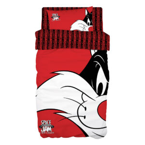 Σετ κουβερλί μονό Art 6192 Space Jam Sylvester 160x240 Κόκκινο Beauty Home