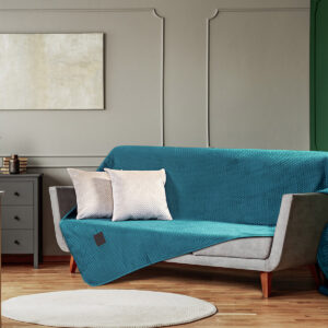 Ριχτάρι Velvety σετ 2τμχ Art 8413 (180x250+180x300) Πετρόλ Beauty Home