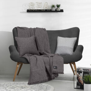 Μαξιλαροθήκη διακοσμητική Art 8559 40x40 Σκούρο Γκρι Beauty Home