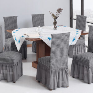 Ελαστικά καλύμματα καρέκλας σετ 6τμχ Art 8601 Γκρι Beauty Home