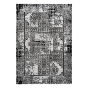 Χαλί Prestige Art 9322 160x230 Grey Black - Γκρι Μαύρο Beauty Home