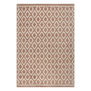 Πατάκι Vibe Art 9575 67x150 Pink White Ροζ Λευκό Beauty Home