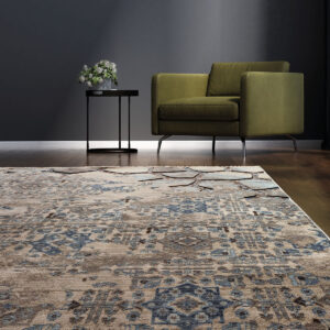 Χαλί Bliss Art 9625 160x240  Μπεζ,Μόκα,Μπλε Beauty Home