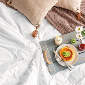 Παπλωματοθήκη Ξενοδοχείου υπέρδιπλη 5-Star 300tc Satin 100% Cotton Λευκό 230x250+35 Beauty Home