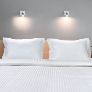 Παπλωματοθήκη υπέρδιπλη Silky Percal Pennie 250TC Satin Stripe 100% Cotton Λευκό 230x250+30 Beauty Home