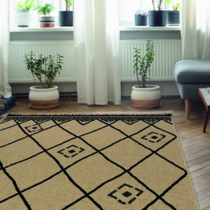 Χαλί ψάθα με κρόσια Sol Art 9757 Μπεζ Beauty Home