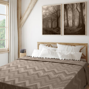 Κουβέρτα Πικέ Ζακάρ GOLWE BROWN MADI