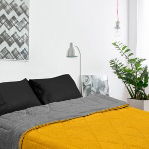 Κουβερτοπάπλωμα SNAP YELLOW GREY MADI