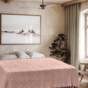 Κουβέρτα Πικέ Ζακάρ TIFOON PINK MADI