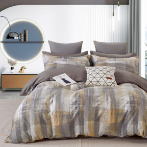 Σετ σεντόνια υπέρδιπλα Art 12140 Sarla 230x260 Γκρι Beauty Home