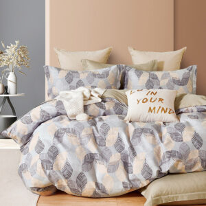 Σετ σεντόνια υπέρδιπλα Art 12144 Annie 230x260 Γκρι,Μπεζ Beauty Home