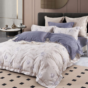 Σετ παπλωματοθήκη υπέρδιπλη Art 12207 Margaret 230x250 Γκρι Beauty Home