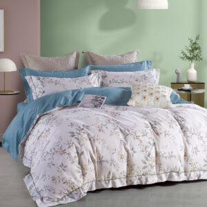 Σετ παπλωματοθήκη υπέρδιπλη Art 12208 Curie 230x250 Πετρόλ Beauty Home