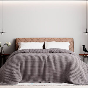 Πικέ μονή waffle Art 1990 Stone 170x240 Ανθρακίτης Beauty Home