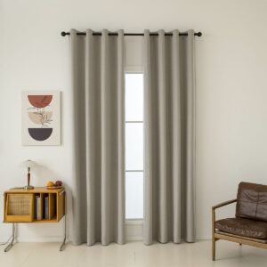 Κουρτίνα Full Blackout σκίασης με 8 κρίκους Total Art 8446 140x270 Άμμου Beauty Home
