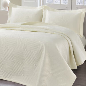 Σετ κουβερλί υπέρδιπλο Titania Art 12318 230x250 Εκρού Beauty Home