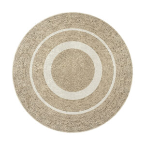 Ροτόντα 150x150 Jute Art 9130 Μπεζ,Λευκό Beauty Home