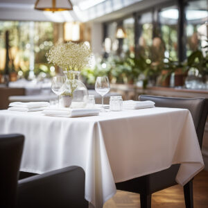 Τραπεζομάντηλο επαγγελματικό Stain Art Ε8496 150x260 Λευκό Beauty Home